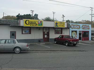 Out front